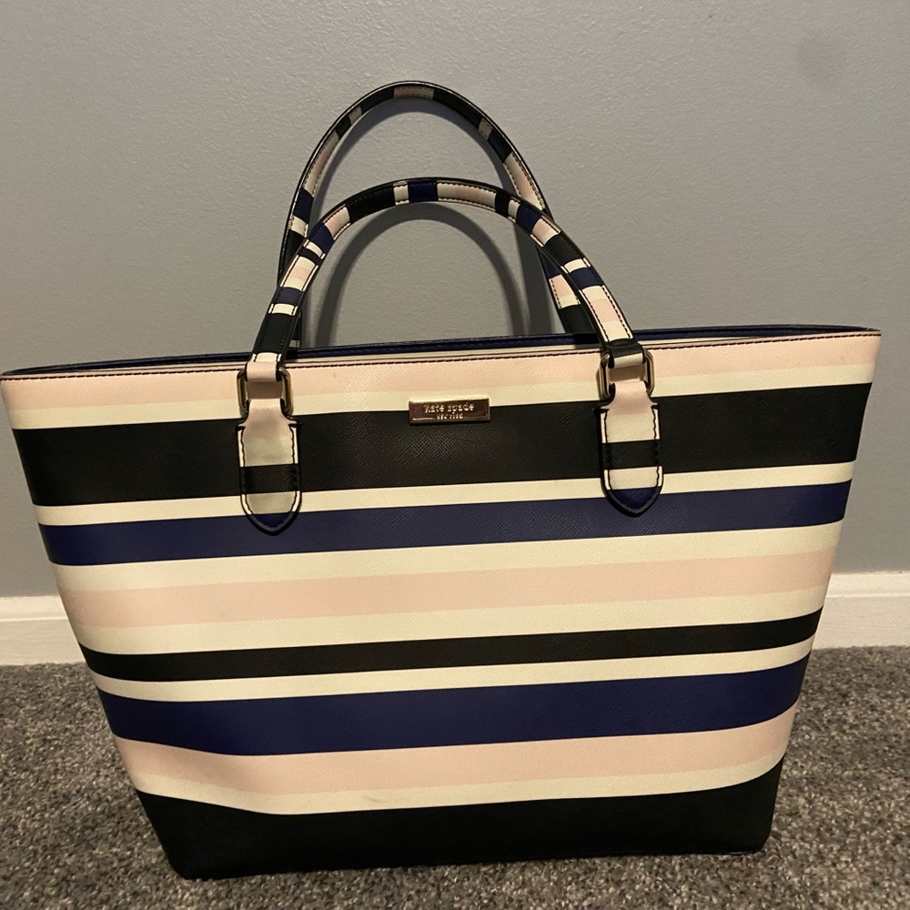 Kate spade multi color striped shoulder bag